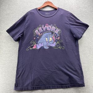 Disney Blue Eeyore w/ Glitter Short Sleeve T-Shirt Size 1X (A42)